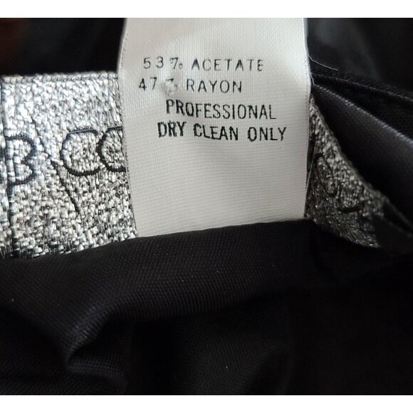 Vtg BB Collections Halter Maxi Sheath Dress Sz 6 Black Slit Formal Prom Dressy - Picture 8 of 8